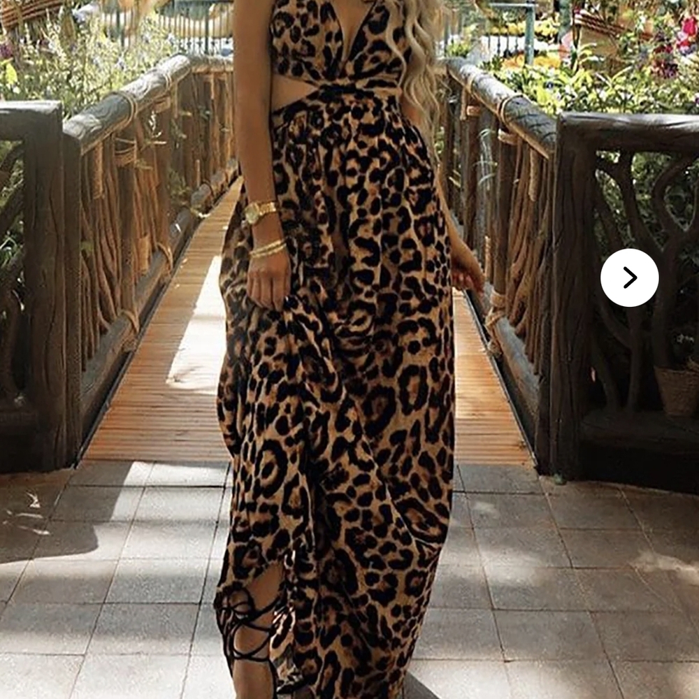 Fashion Nova Wild Print Maxi Dress